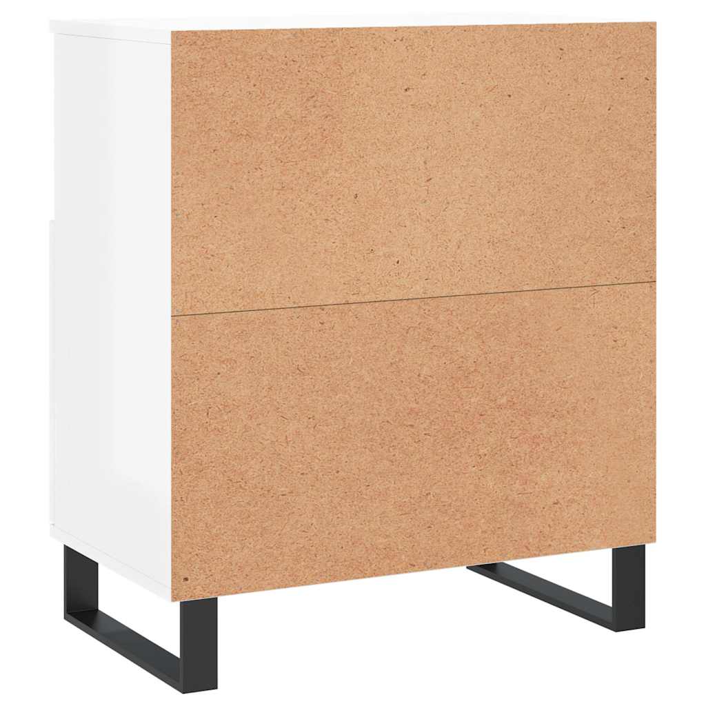 vidaXL Buffet haut brillant blanc 60x35x70 cm Bois d'ingénierie