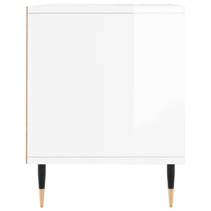 vidaXL TV-Schrank Hochglanz-Weiß 100x34,5x44,5 cm Holzwerkstoff
