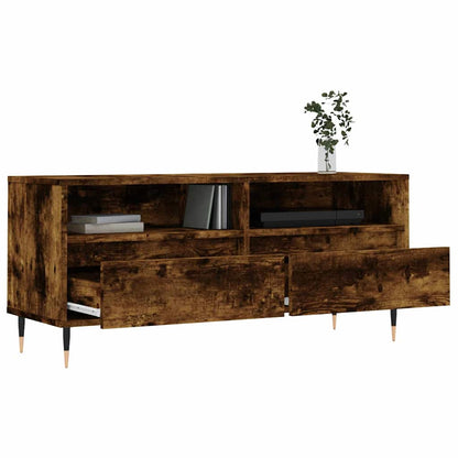 Meuble TV vidaXL chêne fumé 100x34,5x44,5 cm bois d'ingénierie