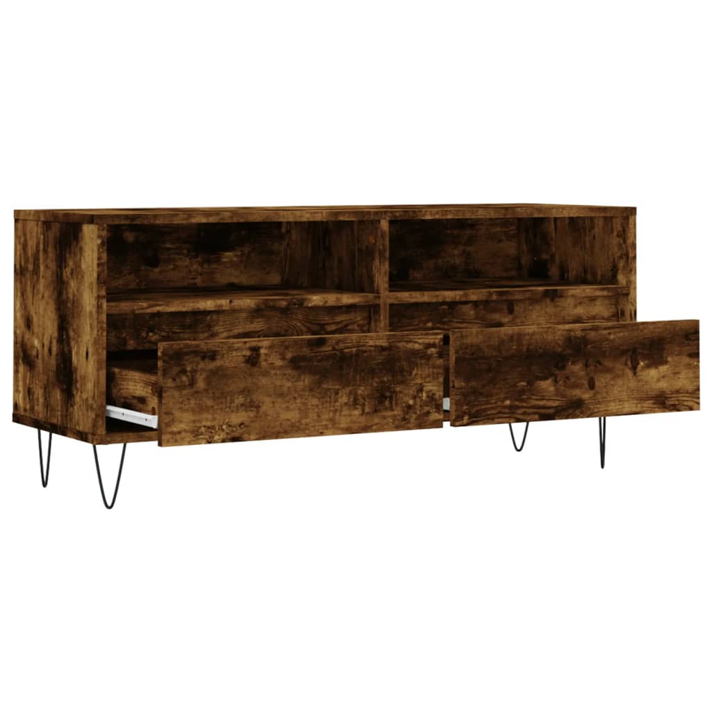 vidaXL TV-Schrank Räuchereiche 100x34,5x44,5 cm Holzwerkstoff