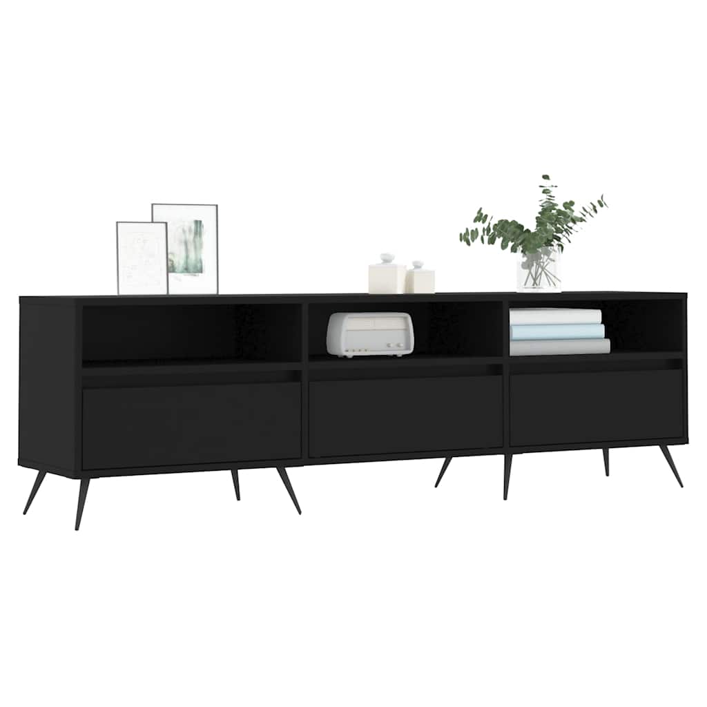 vidaXL TV-Schrank Schwarz 150x30x44,5 cm Holzwerkstoff