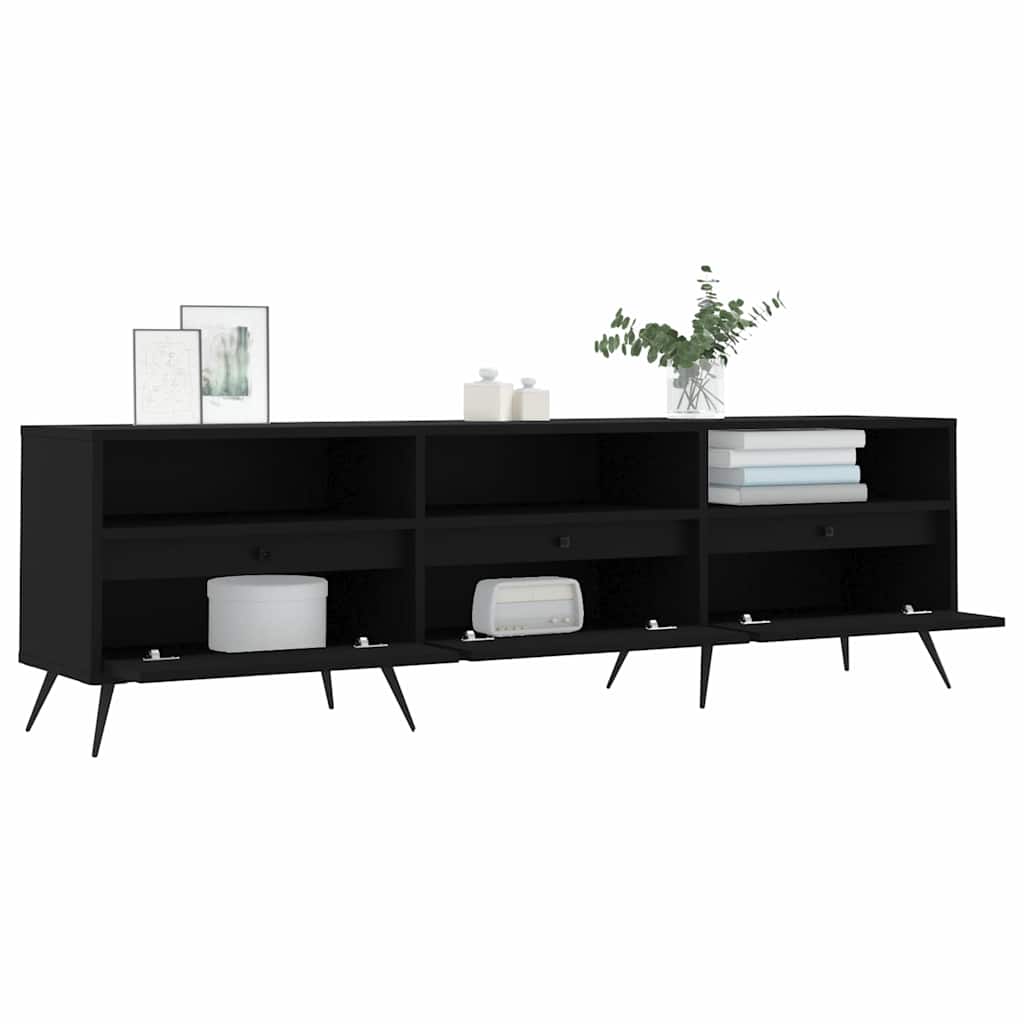 vidaXL TV-Schrank Schwarz 150x30x44,5 cm Holzwerkstoff