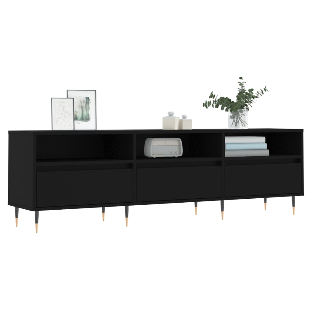 vidaXL TV-Schrank Schwarz 150x30x44,5 cm Holzwerkstoff