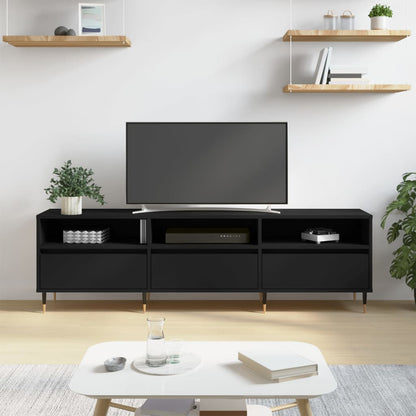 vidaXL TV-Schrank Schwarz 150x30x44,5 cm Holzwerkstoff