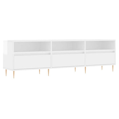 vidaXL TV-Schrank Hochglanz-Weiß 150x30x44,5 cm Holzwerkstoff