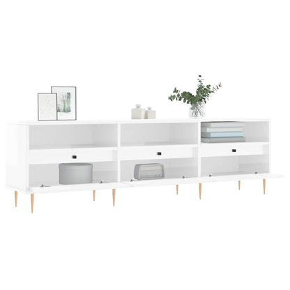 vidaXL TV-Schrank Hochglanz-Weiß 150x30x44,5 cm Holzwerkstoff