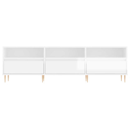 vidaXL TV-Schrank Hochglanz-Weiß 150x30x44,5 cm Holzwerkstoff