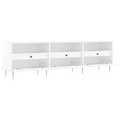 vidaXL TV-Schrank Hochglanz-Weiß 150x30x44,5 cm Holzwerkstoff