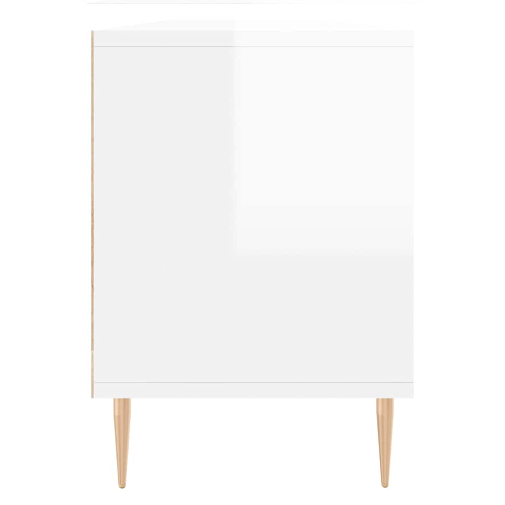 vidaXL TV-Schrank Hochglanz-Weiß 150x30x44,5 cm Holzwerkstoff