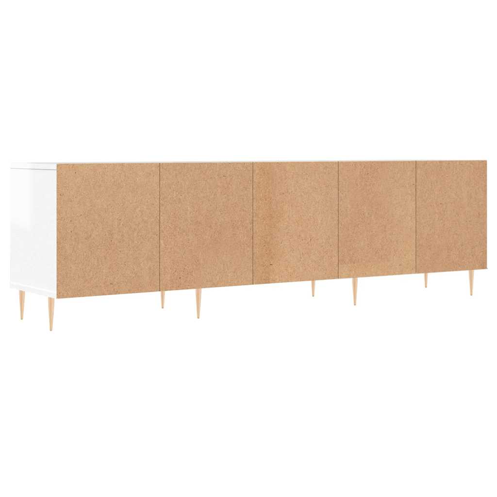vidaXL TV-Schrank Hochglanz-Weiß 150x30x44,5 cm Holzwerkstoff