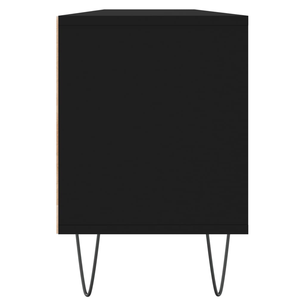 vidaXL Meuble TV Noir 150x30x44,5 cm Bois d'ingénierie