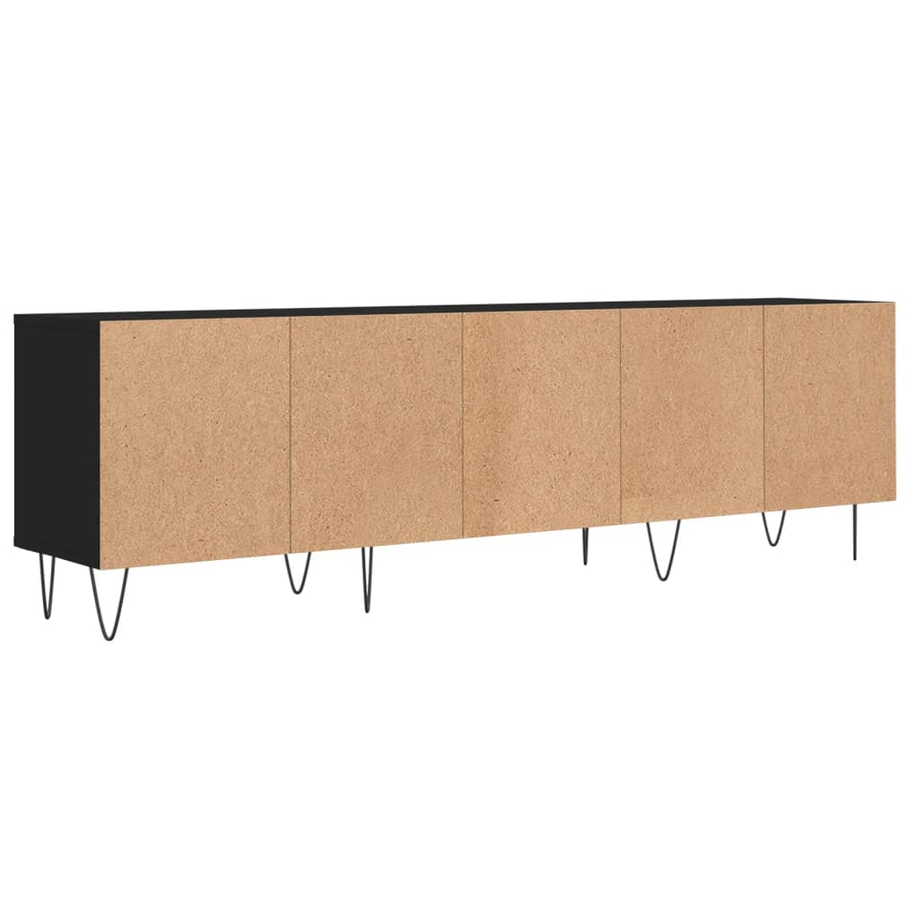 vidaXL Meuble TV Noir 150x30x44,5 cm Bois d'ingénierie