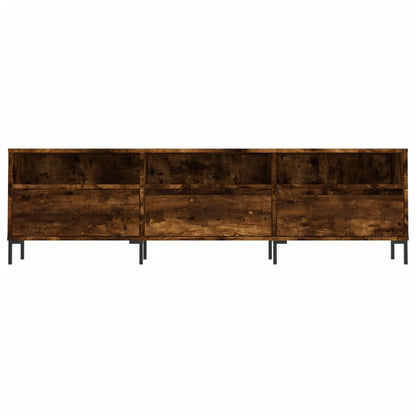 vidaXL Meuble TV chêne fumé 150x30x44,5 cm bois d'ingénierie