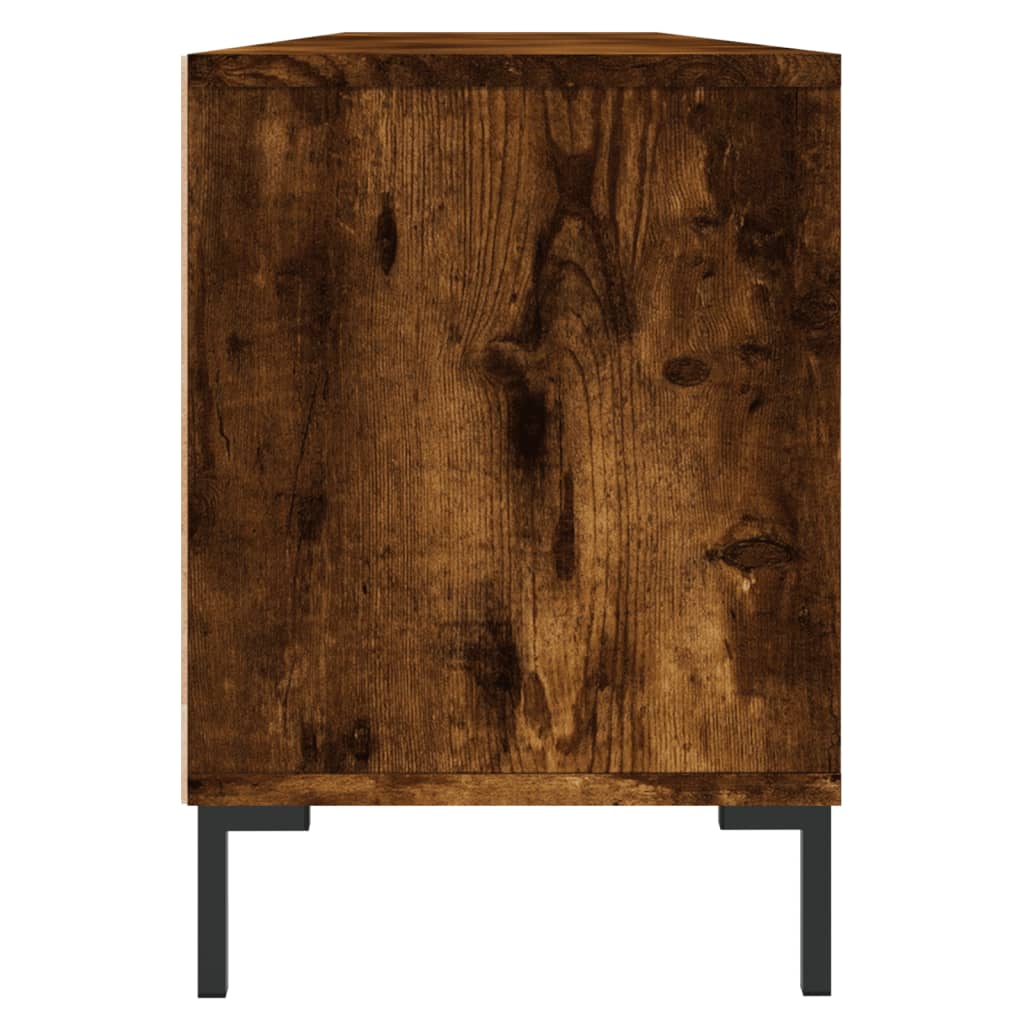 vidaXL Meuble TV chêne fumé 150x30x44,5 cm bois d'ingénierie