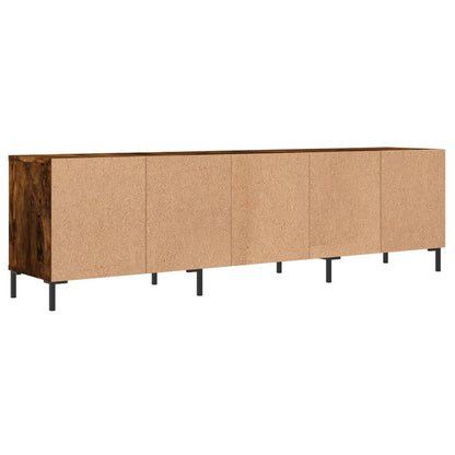 vidaXL Meuble TV chêne fumé 150x30x44,5 cm bois d'ingénierie