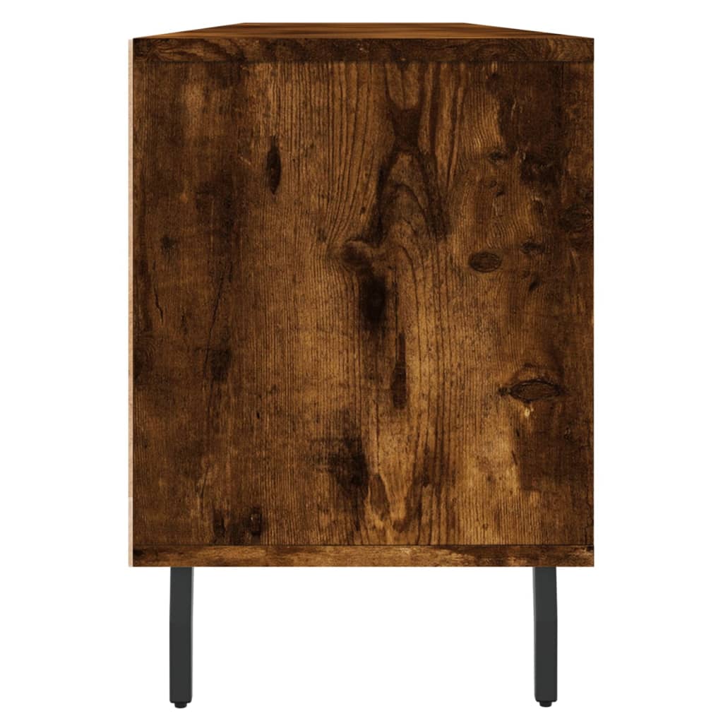 vidaXL Meuble TV chêne fumé 150x30x44,5 cm bois d'ingénierie
