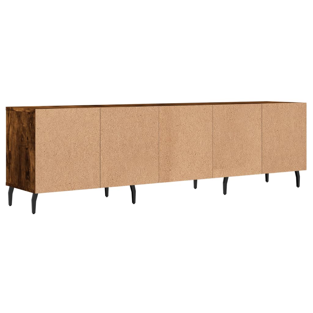vidaXL Meuble TV chêne fumé 150x30x44,5 cm bois d'ingénierie