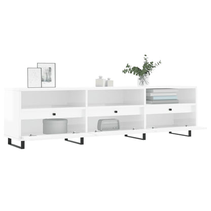 vidaXL TV-Schrank Hochglanz-Weiß 150x30x44,5 cm Holzwerkstoff