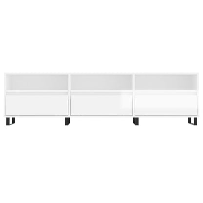 vidaXL TV-Schrank Hochglanz-Weiß 150x30x44,5 cm Holzwerkstoff