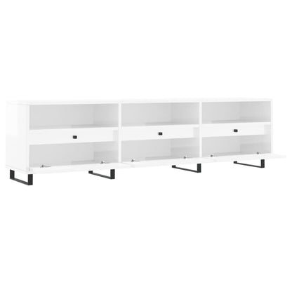 vidaXL TV-Schrank Hochglanz-Weiß 150x30x44,5 cm Holzwerkstoff