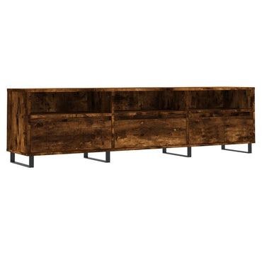 vidaXL Meuble TV chêne fumé 150x30x44,5 cm bois d'ingénierie
