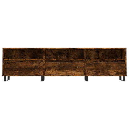 vidaXL Meuble TV chêne fumé 150x30x44,5 cm bois d'ingénierie