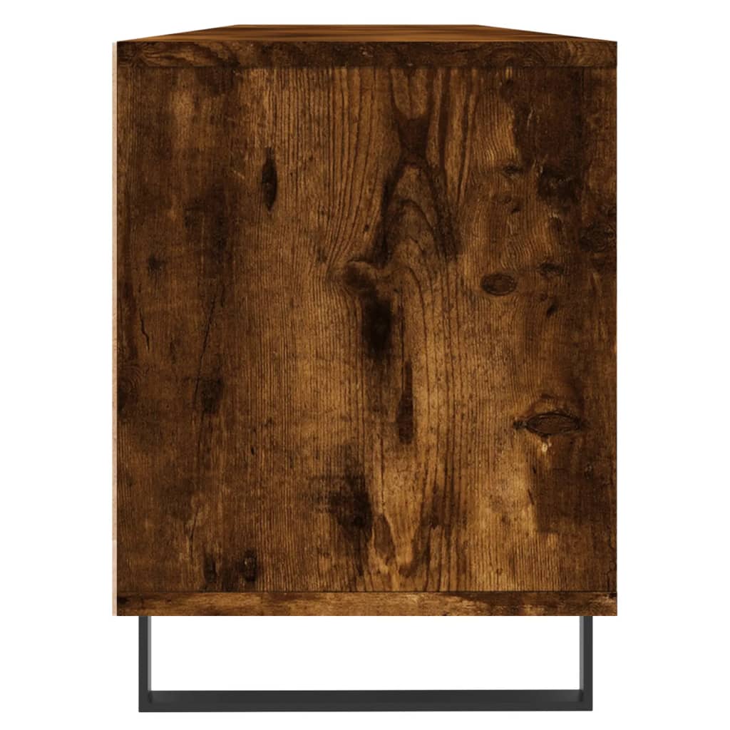 vidaXL Meuble TV chêne fumé 150x30x44,5 cm bois d'ingénierie