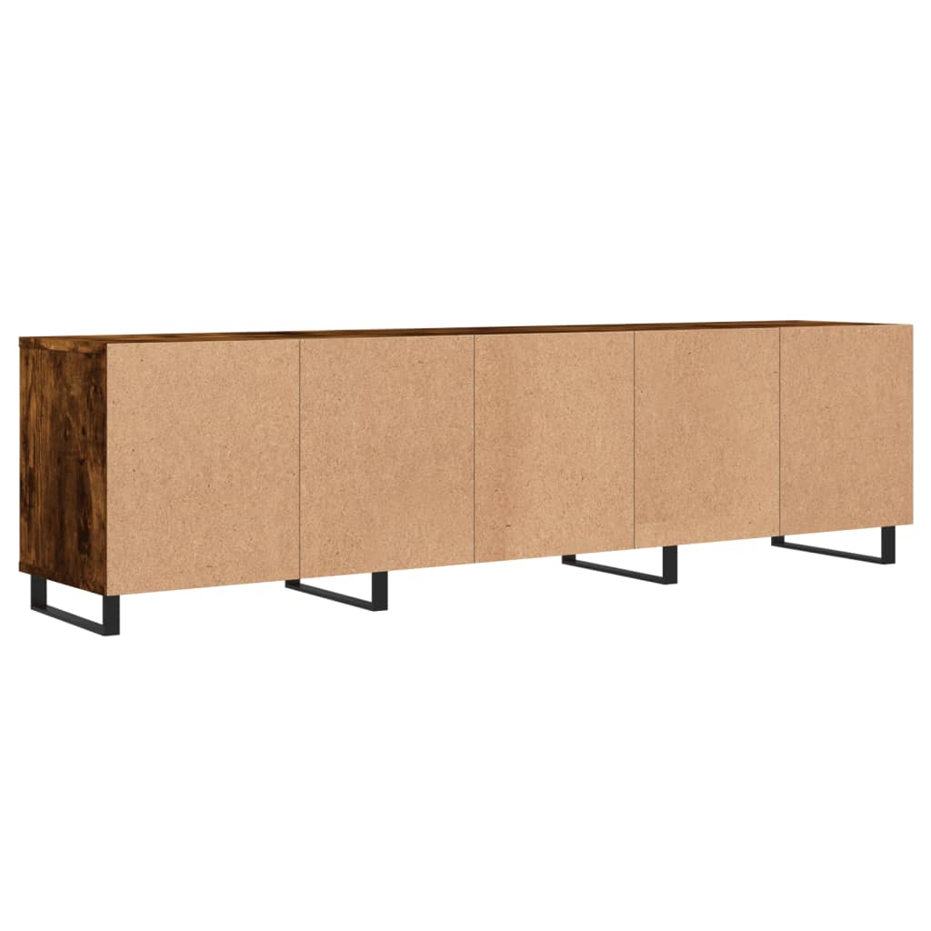 vidaXL Meuble TV chêne fumé 150x30x44,5 cm bois d'ingénierie