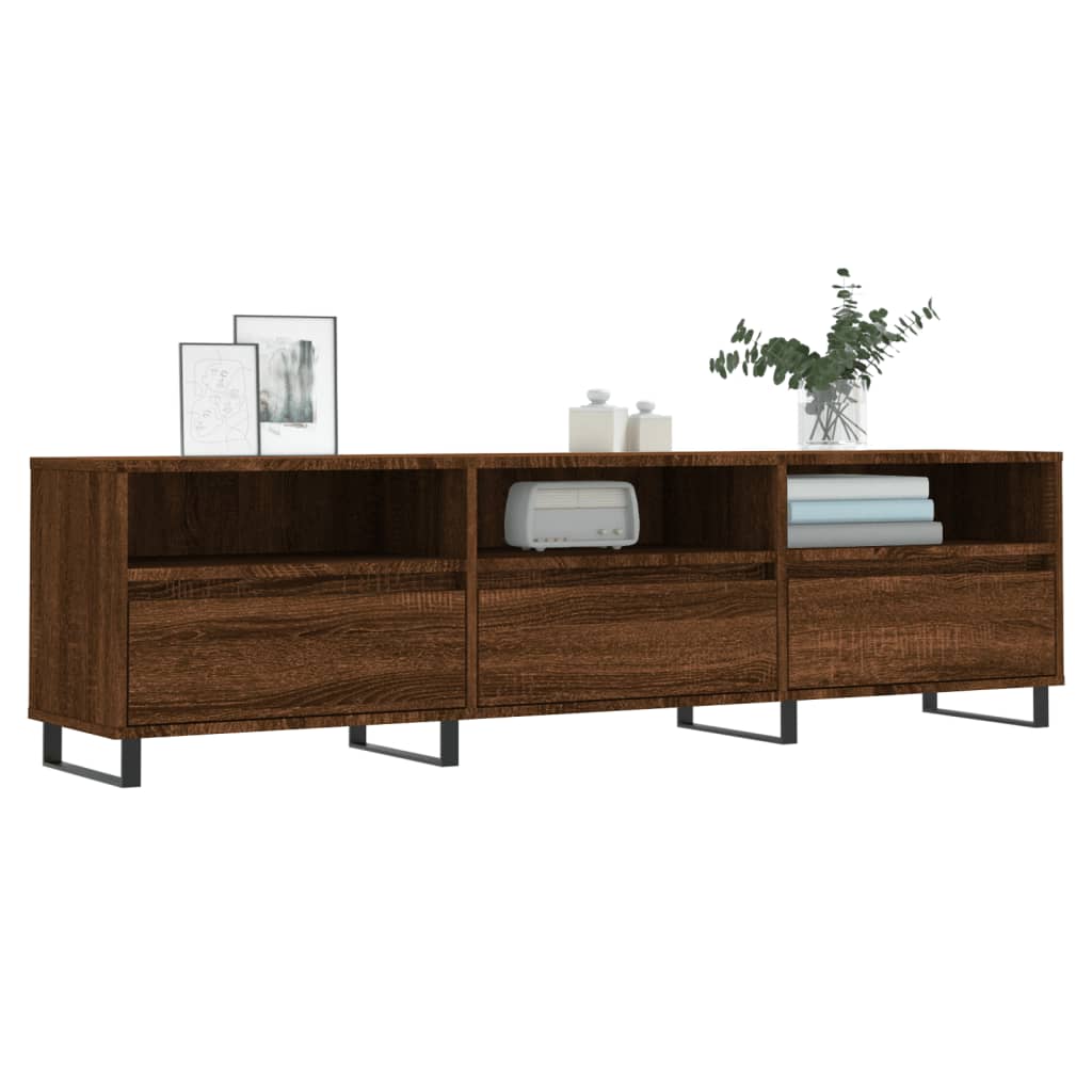 vidaXL Meuble TV Chêne Marron 150x30x44,5 cm Bois d'ingénierie