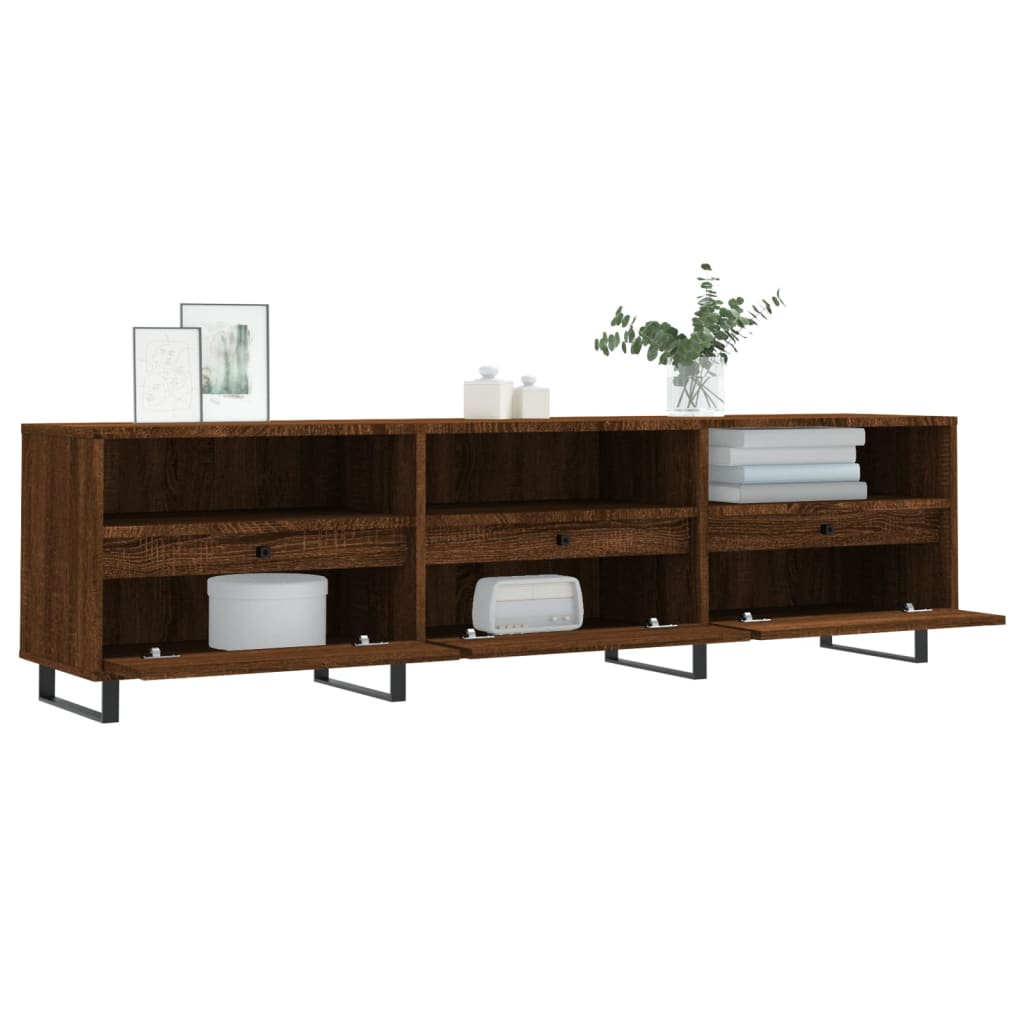 vidaXL Meuble TV Chêne Marron 150x30x44,5 cm Bois d'ingénierie