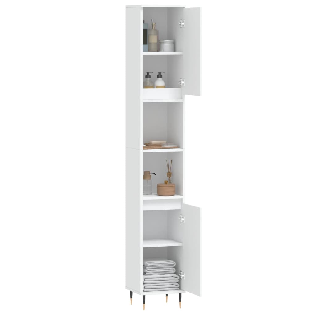 vidaXL Armoire de salle de bain blanc 30x30x190 cm Aggloméré