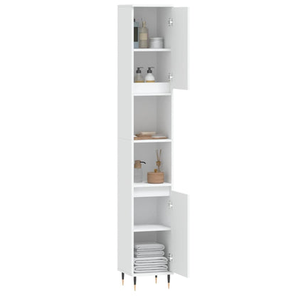 vidaXL Armoire de salle de bain blanc 30x30x190 cm Aggloméré