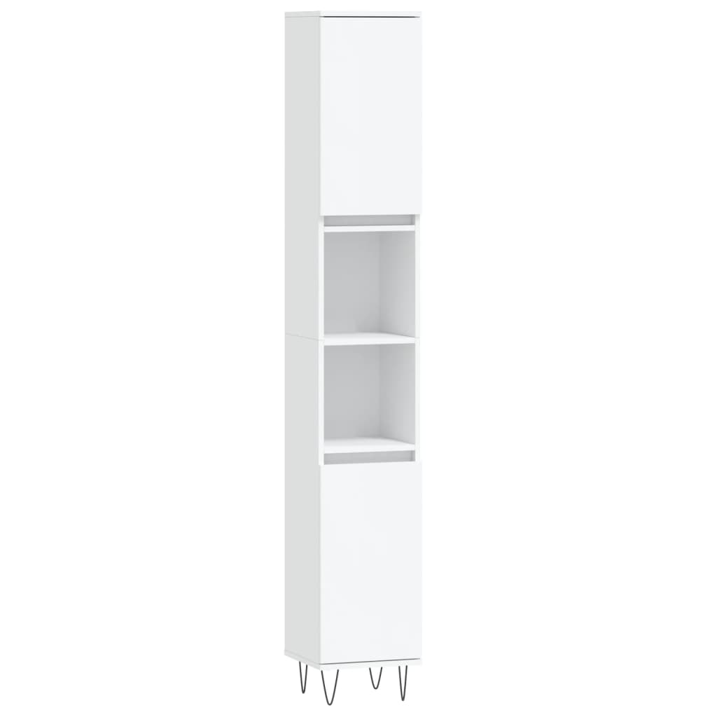 vidaXL Badschrank Weiß 30x30x190 cm Holzwerkstoff