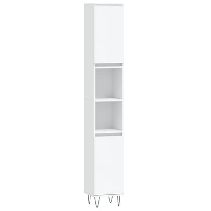 vidaXL Badschrank Weiß 30x30x190 cm Holzwerkstoff