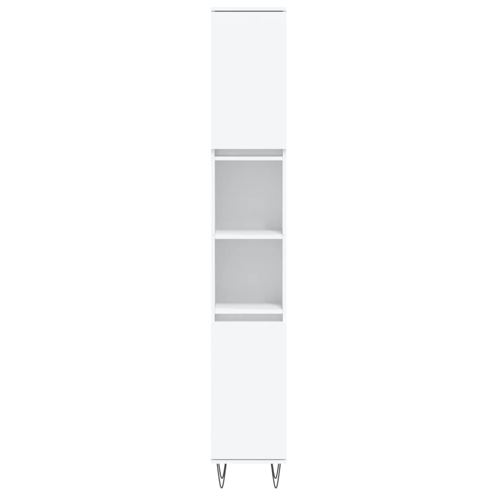 vidaXL Badschrank Weiß 30x30x190 cm Holzwerkstoff