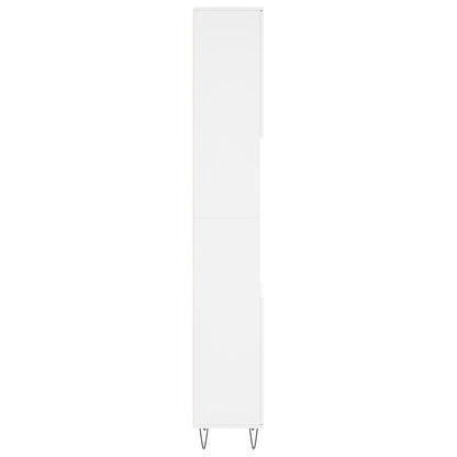 vidaXL Badschrank Weiß 30x30x190 cm Holzwerkstoff