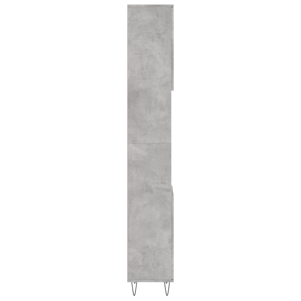 vidaXL Armoire de salle de bain gris béton 30x30x190 cm Aggloméré