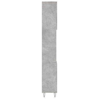 vidaXL Armoire de salle de bain gris béton 30x30x190 cm Aggloméré