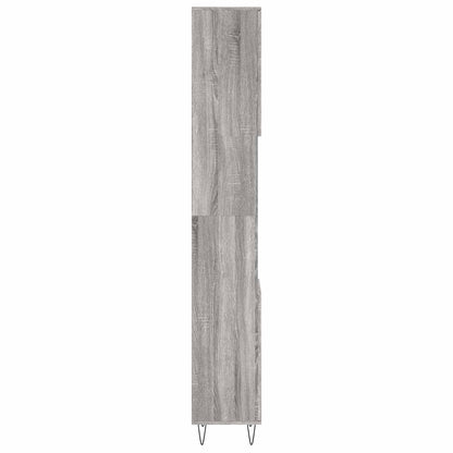vidaXL Badschrank Grau Sonoma 30x30x190 cm Holzwerkstoff