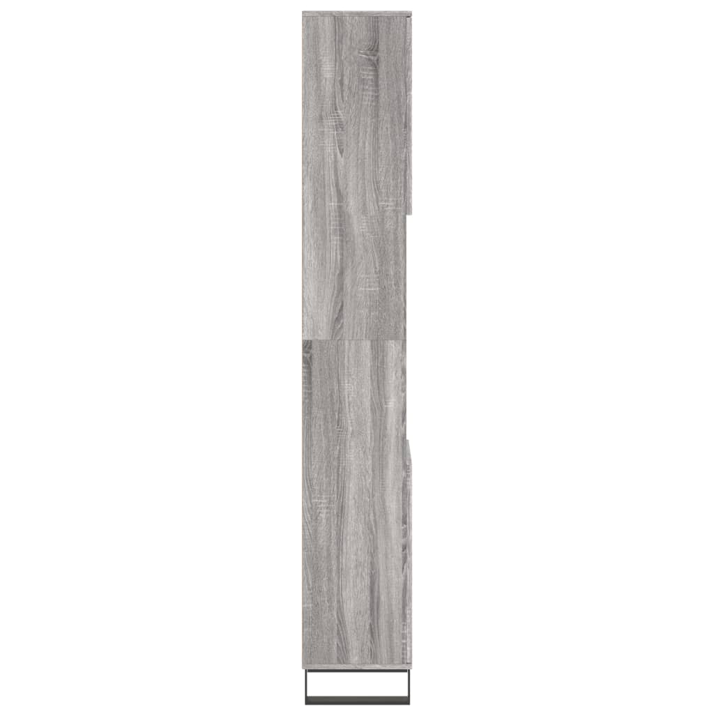 vidaXL Badschrank Grau Sonoma 30x30x190 cm Holzwerkstoff