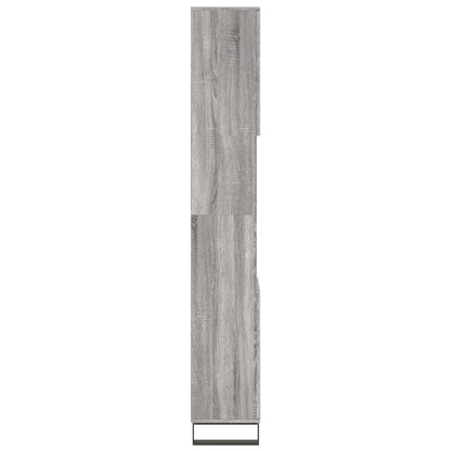 vidaXL Badschrank Grau Sonoma 30x30x190 cm Holzwerkstoff