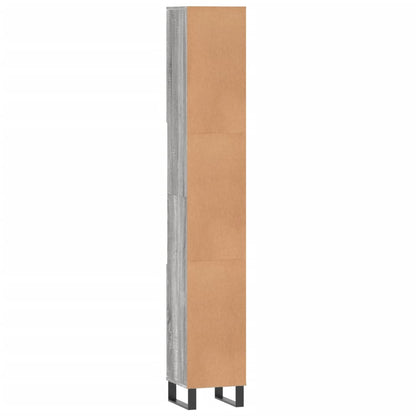 vidaXL Badschrank Grau Sonoma 30x30x190 cm Holzwerkstoff