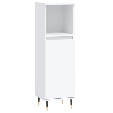 vidaXL Badschrank Weiß 30x30x100 cm Holzwerkstoff