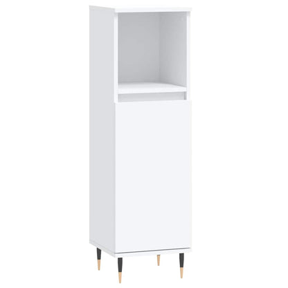 vidaXL Badschrank Weiß 30x30x100 cm Holzwerkstoff