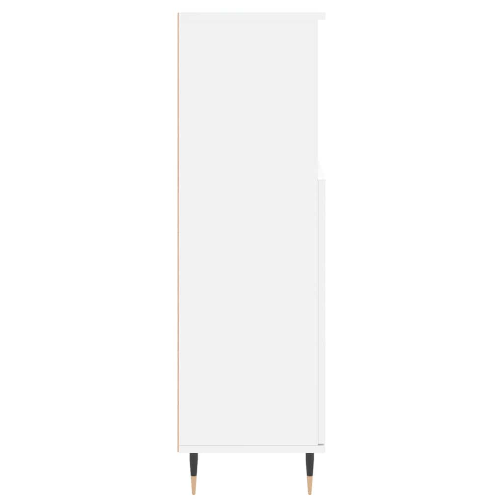 vidaXL Badschrank Weiß 30x30x100 cm Holzwerkstoff
