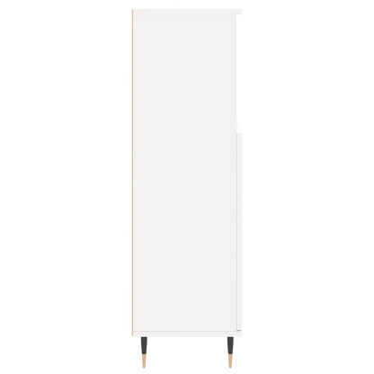 vidaXL Badschrank Weiß 30x30x100 cm Holzwerkstoff