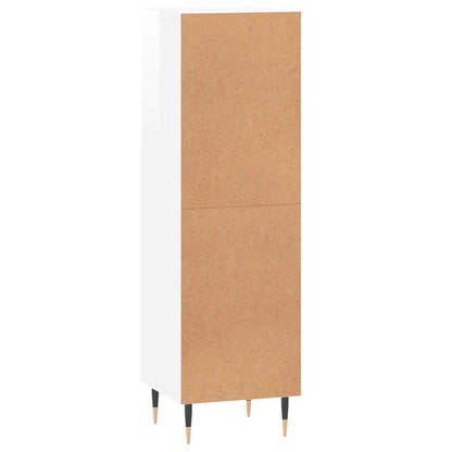 vidaXL Badschrank Hochglanz-Weiß 30x30x100 cm Holzwerkstoff