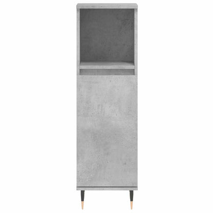 vidaXL Badschrank Betongrau 30x30x100 cm Holzwerkstoff