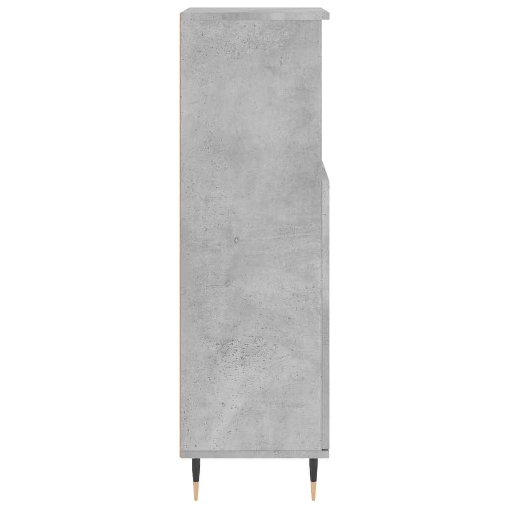 vidaXL Badschrank Betongrau 30x30x100 cm Holzwerkstoff