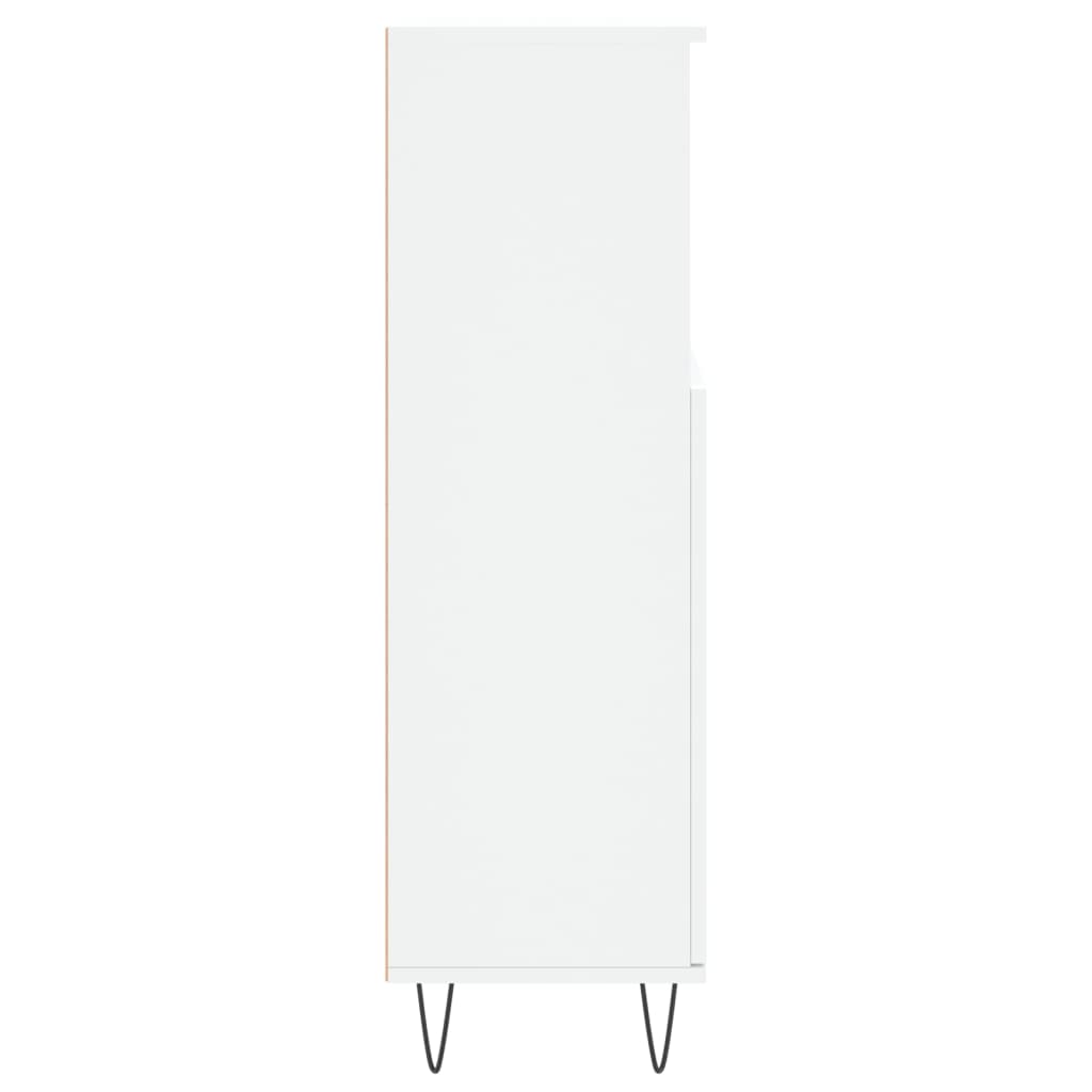 vidaXL Badschrank Weiß 30x30x100 cm Holzwerkstoff